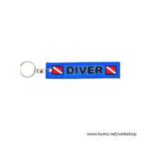 Q-dive geborduurde sleutelhanger diver below